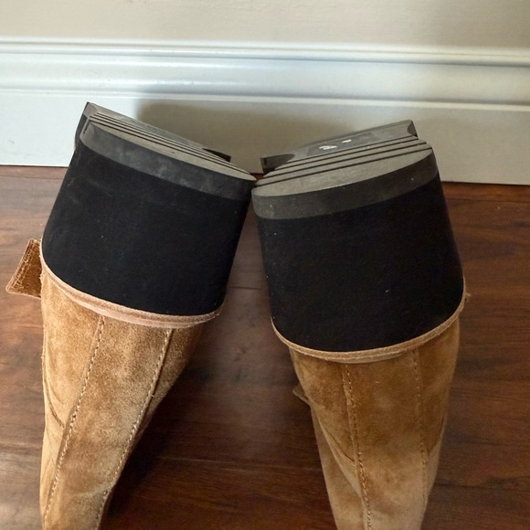 NWOT Eileen Fisher Tan Suede Wedge Boots-Size 11 - Picture 6 of 9